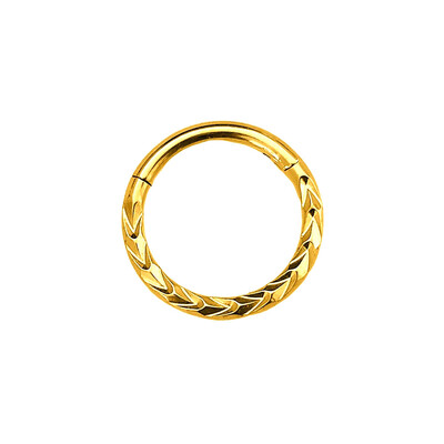 Flower Snake Heart Clicker Septum Piercing Jewelry CZ Zircon Daith Conch Σκουλαρίκι Bee Drop Nose Rings 316L Surgical Steel 16G