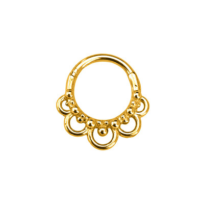 Flower Snake Heart Clicker Septum Piercing Jewelry CZ Zircon Daith Conch Σκουλαρίκι Bee Drop Nose Rings 316L Surgical Steel 16G