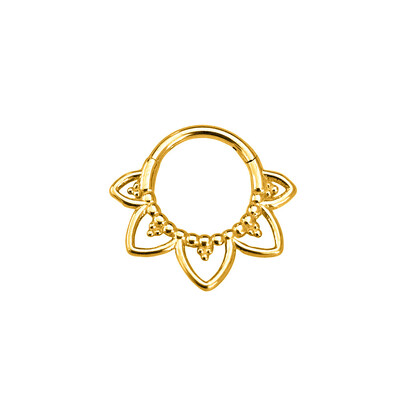 Flower Snake Heart Clicker Septum Piercing Jewelry CZ Zircon Daith Conch Σκουλαρίκι Bee Drop Nose Rings 316L Surgical Steel 16G