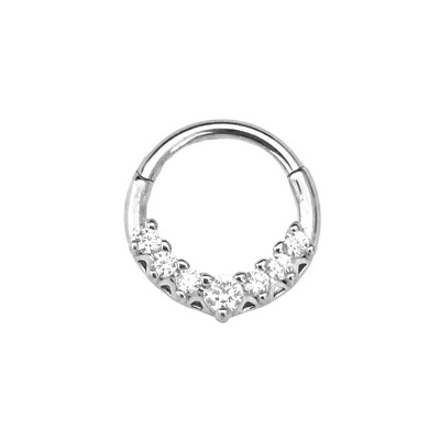 Flower Snake Heart Clicker Septum Piercing Jewelry CZ Zircon Daith Conch Σκουλαρίκι Bee Drop Nose Rings 316L Surgical Steel 16G