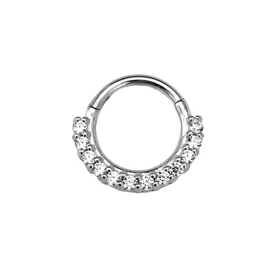 Flower Snake Heart Clicker Septum Piercing Jewelry CZ Zircon Daith Conch Σκουλαρίκι Bee Drop Nose Rings 316L Surgical Steel 16G