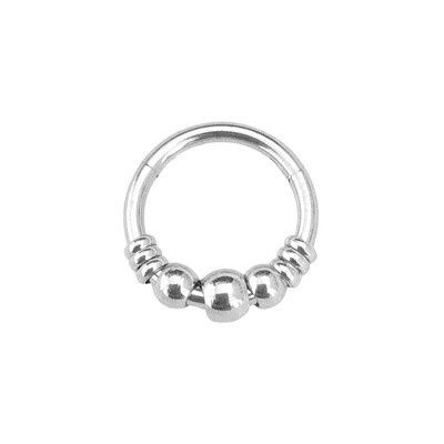 Flower Snake Heart Clicker Septum Piercing Jewelry CZ Zircon Daith Conch Σκουλαρίκι Bee Drop Nose Rings 316L Surgical Steel 16G