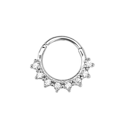 Flower Snake Heart Clicker Septum Piercing Jewelry CZ Zircon Daith Conch Σκουλαρίκι Bee Drop Nose Rings 316L Surgical Steel 16G