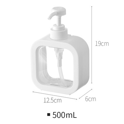 Dávkovač mydla do kúpeľne 300/500 ml, doplniteľný, držiak na sprchový gél a šampón, prenosný cestovný dávkovač, prázdna fľaša s pumpičkou do kúpeľa