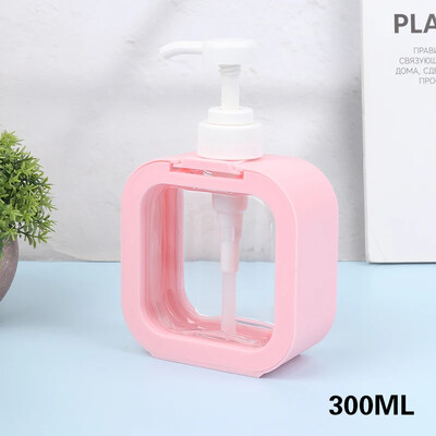 Dávkovač mydla do kúpeľne 300/500 ml, doplniteľný, držiak na sprchový gél a šampón, prenosný cestovný dávkovač, prázdna fľaša s pumpičkou do kúpeľa