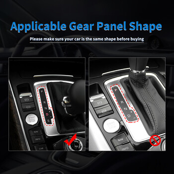 Αυτοκόλλητο Real Soft Carbon Fiber για Audi A4 A5 Q5 2009 2010 2011 2012 2013 2014 2015 2016 Gear Shift Panel Εσωτερικά αξεσουάρ