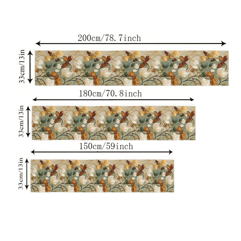 Vintage cvjetni listovi uzorak platneni stol Ruuner Ljetna sezonska komoda Šal Dekoracija stola Dom na otvorenom Blagovaonica Dekoracija svadbi