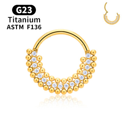 G23 titán kerek karika D alakú orrgyűrű Daith szív fülbevaló 16G CZ csuklós szegmens fül Tragus porc Helix piercing ékszer