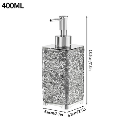 400ML plastový dávkovač mydla s pumpičkou, fľaša na dávkovanie mydla, ľahká luxusná priehľadná dezinfekcia rúk, šampón, mlieko, tekutá nádoba