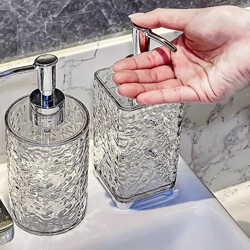 400ML plastový dávkovač mydla s pumpičkou, fľaša na dávkovanie mydla, ľahká luxusná priehľadná dezinfekcia rúk, šampón, mlieko, tekutá nádoba