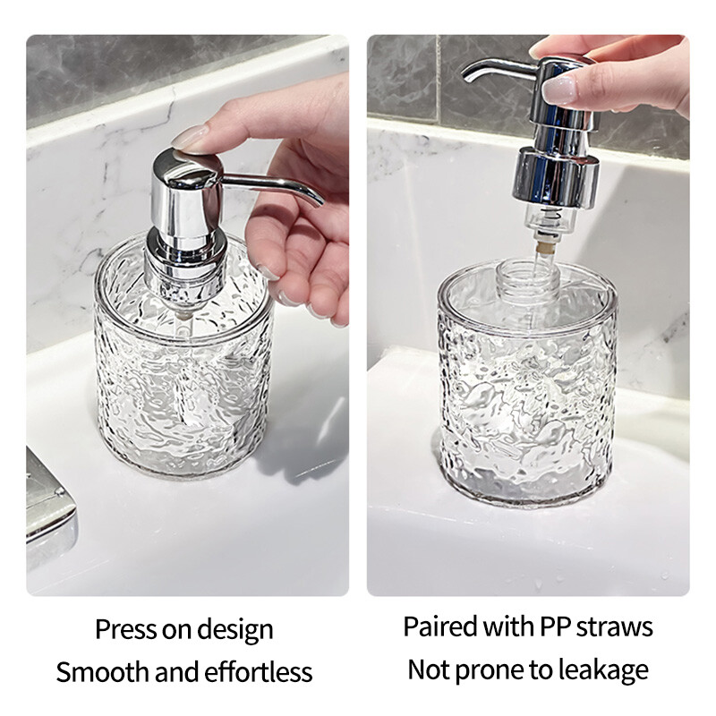 400ML plastový dávkovač mydla s pumpičkou, fľaša na dávkovanie mydla, ľahká luxusná priehľadná dezinfekcia rúk, šampón, mlieko, tekutá nádoba