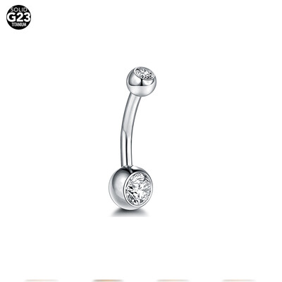 1vnt G23 titano 14G aukso spalvos pilvo sagos žiedai bambos Nombril auskarų vėrimas CZ brangakmeniu 6/8/10/12 mm baras pilvo auskarų vėrimas seksualūs papuošalai