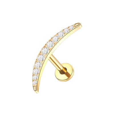 1 τεμ G23 Titanium Ear Tragus Cartilage Helix Daith Piercing Stud Earrings for Women Internal Thread Labret Piercing Lip Ring 16G