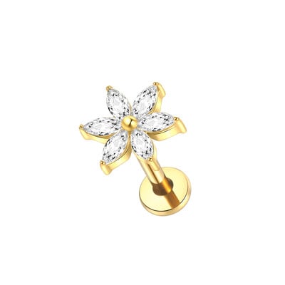 1 τεμ G23 Titanium Ear Tragus Cartilage Helix Daith Piercing Stud Earrings for Women Internal Thread Labret Piercing Lip Ring 16G