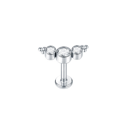 1 τεμ G23 Titanium Ear Tragus Cartilage Helix Daith Piercing Stud Earrings for Women Internal Thread Labret Piercing Lip Ring 16G