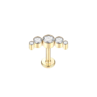 1 τεμ G23 Titanium Ear Tragus Cartilage Helix Daith Piercing Stud Earrings for Women Internal Thread Labret Piercing Lip Ring 16G