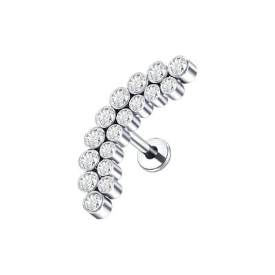 1 τεμ G23 Titanium Ear Tragus Cartilage Helix Daith Piercing Stud Earrings for Women Internal Thread Labret Piercing Lip Ring 16G