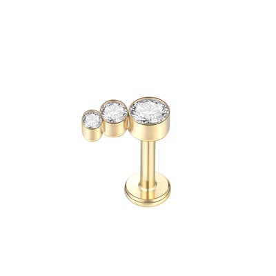 1 τεμ G23 Titanium Ear Tragus Cartilage Helix Daith Piercing Stud Earrings for Women Internal Thread Labret Piercing Lip Ring 16G