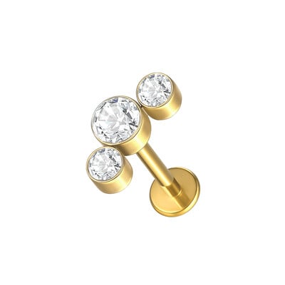 1 τεμ G23 Titanium Ear Tragus Cartilage Helix Daith Piercing Stud Earrings for Women Internal Thread Labret Piercing Lip Ring 16G