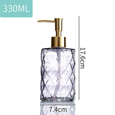 Dávkovač mydla do kúpeľne 330 ml, prenosný sklenený cestovný tekutý dezinfekčný prostriedok na ruky, šampón, dávkovač mydla na telo, príslušenstvo
