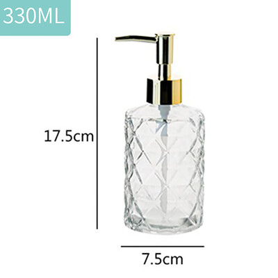 Dávkovač mydla do kúpeľne 330 ml, prenosný sklenený cestovný tekutý dezinfekčný prostriedok na ruky, šampón, dávkovač mydla na telo, príslušenstvo