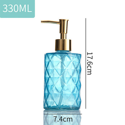 Dávkovač mydla do kúpeľne 330 ml, prenosný sklenený cestovný tekutý dezinfekčný prostriedok na ruky, šampón, dávkovač mydla na telo, príslušenstvo