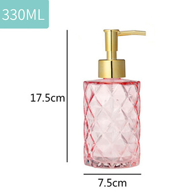 Dávkovač mydla do kúpeľne 330 ml, prenosný sklenený cestovný tekutý dezinfekčný prostriedok na ruky, šampón, dávkovač mydla na telo, príslušenstvo