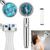 Υψηλή πίεση περιστροφής 360 μοιρών κεφαλή ντους Turbo ανεμιστήρας Σπρέι εξοικονόμησης νερού Ρυθμιζόμενα φίλτρα ντουζιέρας Αξεσουάρ μπάνιου