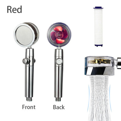 Υψηλή πίεση περιστροφής 360 μοιρών κεφαλή ντους Turbo ανεμιστήρας Σπρέι εξοικονόμησης νερού Ρυθμιζόμενα φίλτρα ντουζιέρας Αξεσουάρ μπάνιου