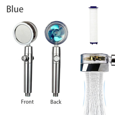 Υψηλή πίεση περιστροφής 360 μοιρών κεφαλή ντους Turbo ανεμιστήρας Σπρέι εξοικονόμησης νερού Ρυθμιζόμενα φίλτρα ντουζιέρας Αξεσουάρ μπάνιου