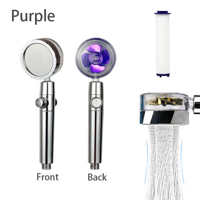 Υψηλή πίεση περιστροφής 360 μοιρών κεφαλή ντους Turbo ανεμιστήρας Σπρέι εξοικονόμησης νερού Ρυθμιζόμενα φίλτρα ντουζιέρας Αξεσουάρ μπάνιου