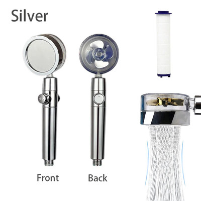 Υψηλή πίεση περιστροφής 360 μοιρών κεφαλή ντους Turbo ανεμιστήρας Σπρέι εξοικονόμησης νερού Ρυθμιζόμενα φίλτρα ντουζιέρας Αξεσουάρ μπάνιου