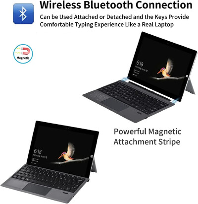 Skārienpaliktņa tastatūra Microsoft Surface Pro 3 4 5 6 7 Go 1 2 3 Bluetooth bezvadu tastatūra Planšetdatora tastatūra biznesa ceļojumiem