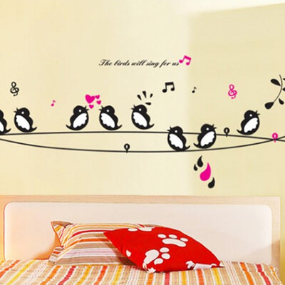 Παιδικό συγκρότημα Μουσική νότα Κινούμενα σχέδια Αυτοκόλλητα τοίχου Διακόσμηση δωματίων Αυτοκόλλητα βινυλίου για το σπίτι νηπιαγωγείο Παιδικό υπνοδωμάτιο αυτοκόλλητη ταπετσαρία