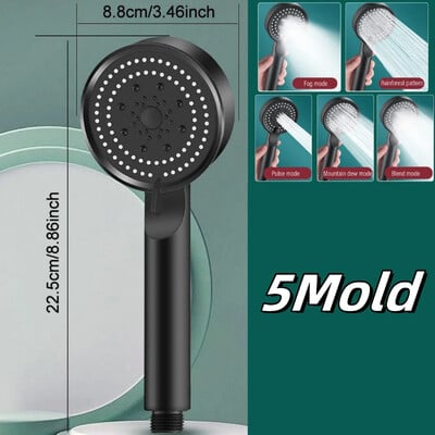 Vonios kambario dušo galvutė 1/5 režimo funkcija Chromas nuo kalkių nuosėdų Ragelis taupantis vandenį Namų tobulinimas Vonios kambario priedai Dušas