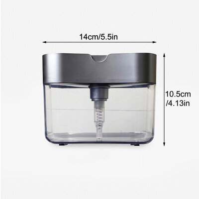 1 Για Οικιακή Κουζίνα 2 σε 1 Κουτί υγρού σαπουνιού, Εύκολο στην αναπλήρωση, Ανθεκτικό, Για σφουγγάρι, Πανί πιάτων, Βούρτσα κατσαρόλας, Μαύρο