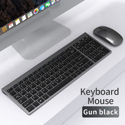 Bluetooth 5.0 un 2.4G bezvadu tastatūra un pele Combo Mini multivides tastatūras peles komplekts klēpjdatoram PC TV iPad Macbook Android