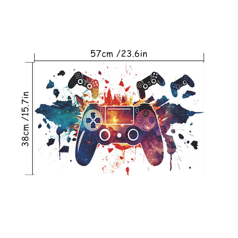Broken Wall Art Κονσόλα παιχνιδιών Αυτοκόλλητα βινυλίου τοιχογραφίας για e-sport Play Room Home Διακόσμηση παιδικού υπνοδωματίου Ταπετσαρία αφίσας Gamer Zone