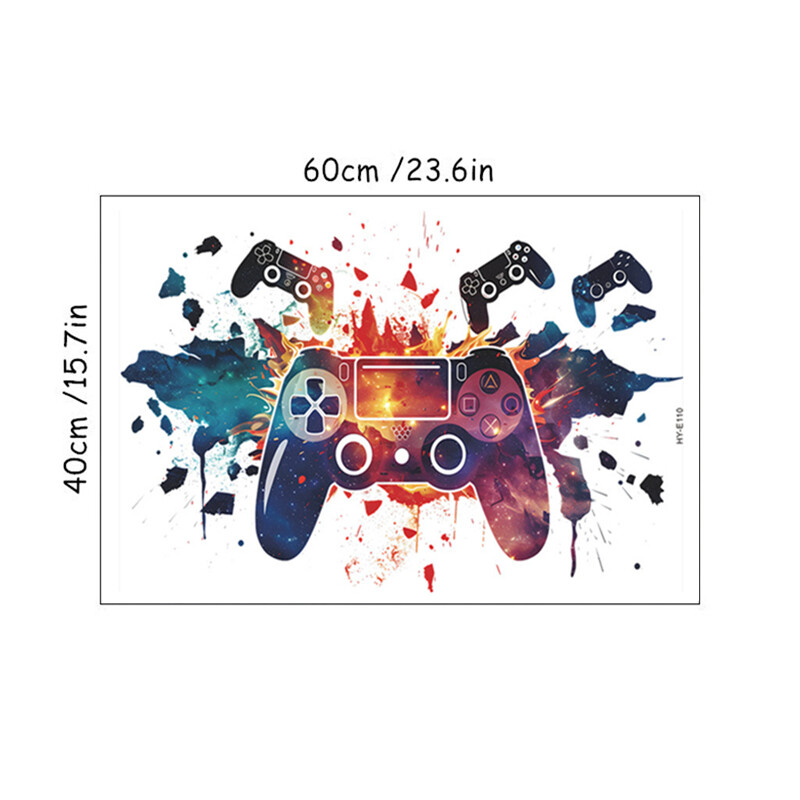 Broken Wall Art Κονσόλα παιχνιδιών Αυτοκόλλητα βινυλίου τοιχογραφίας για e-sport Play Room Home Διακόσμηση παιδικού υπνοδωματίου Ταπετσαρία αφίσας Gamer Zone