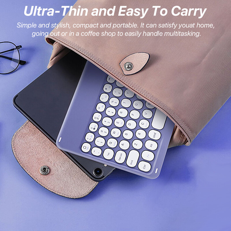 Ασύρματο πληκτρολόγιο για Apple Xiaomi Huawei Samsung Bluetooth ποντίκι για iOS Android Σύστημα Windows Στρογγυλά πλήκτρα Μεγάλη μπαταρία