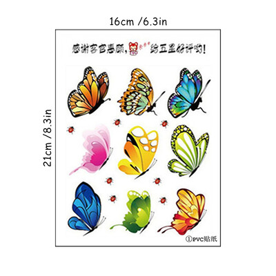 Decoratiuni pentru casa, Autocolante 3D Fluturi, Pe Perete, Frigider, Fluturi Colorati Zborand, Tapet Nunta, pentru Camera, Decalcomanii Art