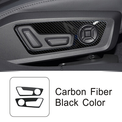 Ρύθμιση καθισμάτων αυτοκινήτου Διακοσμητικά αυτοκόλλητα πάνελ για Audi A6 C8 2019-2022 Ανοξείδωτο Εσωτερικό Αξεσουάρ με μοτίβο άνθρακα Διακοσμητικά