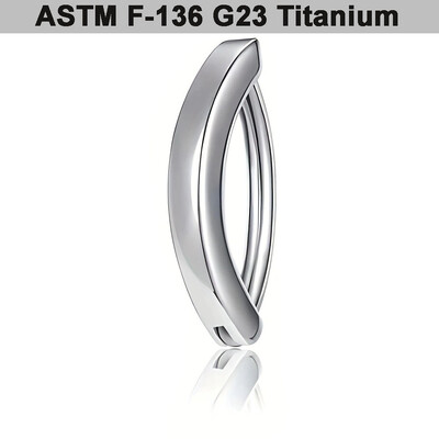 Εμφύτευμα βαθμού Titanium CZ Δαχτυλίδι κοιλιακού δακτυλίου Septum Ring Clicker Belly Clip Ομφαλός δαχτυλίδι Καμπύλο Barbell Piercing Jewelry 14G