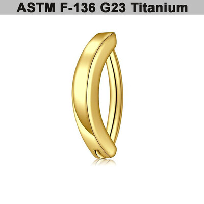 Εμφύτευμα βαθμού Titanium CZ Δαχτυλίδι κοιλιακού δακτυλίου Septum Ring Clicker Belly Clip Ομφαλός δαχτυλίδι Καμπύλο Barbell Piercing Jewelry 14G