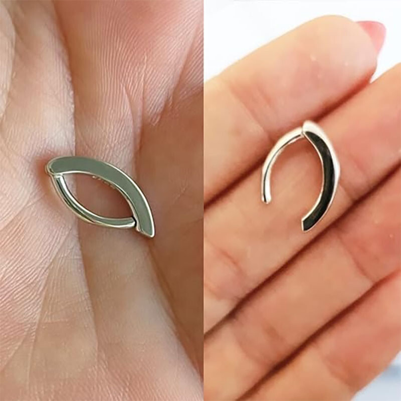 Εμφύτευμα βαθμού Titanium CZ Δαχτυλίδι κοιλιακού δακτυλίου Septum Ring Clicker Belly Clip Ομφαλός δαχτυλίδι Καμπύλο Barbell Piercing Jewelry 14G