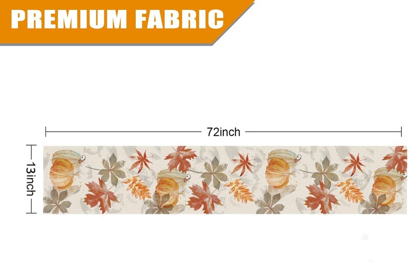 Φθινοπωρινή κολοκύθας Maple Leaf Len Table Runners Εποχιακό φθινόπωρο των Ευχαριστιών Τραπέζι Runner για διακόσμηση τραπεζιού πάρτι κουζίνας στο σπίτι