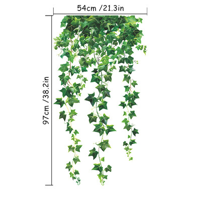 Αυτοκόλλητα τοιχογραφίας με 3D εφέ πράσινου αμπέλου στον τοίχο της πόρτας του δωματίου για διακόσμηση σπιτιού Φρέσκα σκηνικά PVC ταπετσαρία