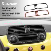 Valódi puha szénszálas matrica Fiat 500-hoz 2008 2009-2014 2015 Fiat Abarth 595 2012 2013 2014 autóközpont konzol légkimenet