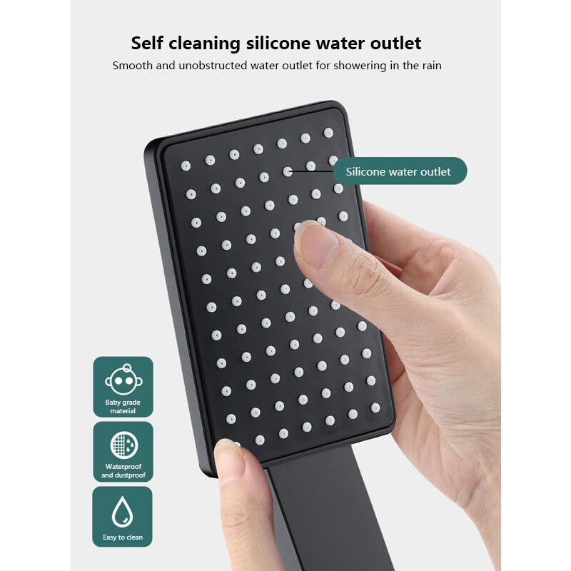 Αξεσουάρ ντους με τετράγωνο ακροφύσιο ντους με υπερφόρτιση