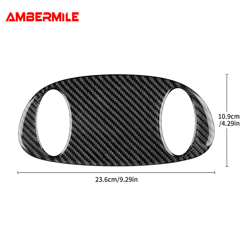 Pre Mini Cooper Hatch One R50 R53 2001-2006 Strešné svetlo na čítanie, kryt konzoly, lem, nálepka z mäkkých uhlíkových vlákien
